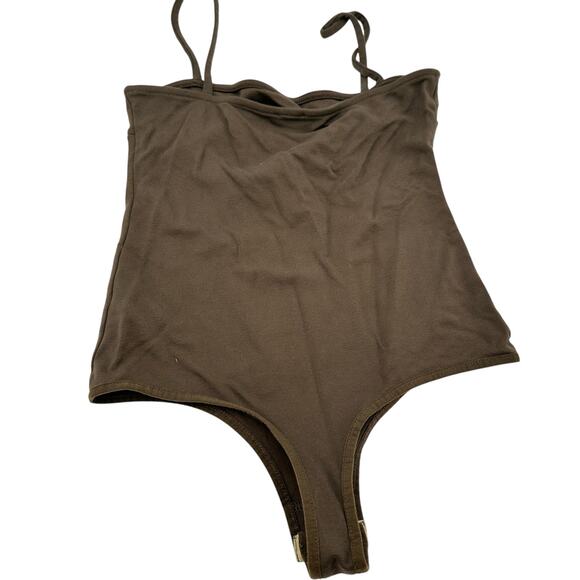 Free People Intimately Brown Spaghetti Strap Brown Bodysuit Size Small - Picture 4 of 6